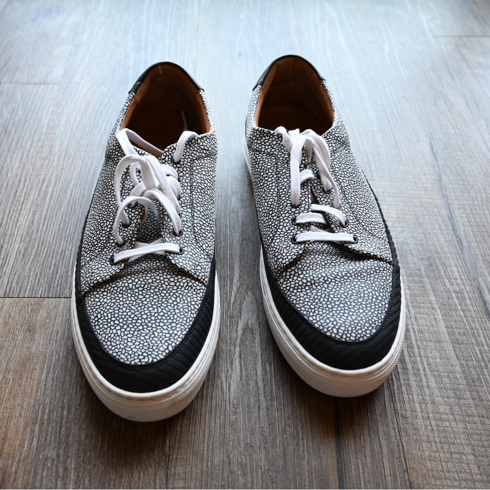 Taft Black and White Sneakers Casual Low-Top Design